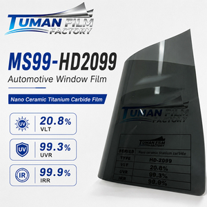 Película para Ventanas de Automóviles Tuman Nano Cerámica de Carburo de Titanio con 20.8% de Transmisión de Luz <span class=keywords><strong>Visible</strong></span> <span class=keywords><strong>y</strong></span> 99.3% de Bloqueo de Rayos <span class=keywords><strong>Ultravioleta</strong></span> - Product Image 1