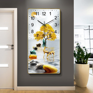 Wholesale Price Crystal Porcelain Painting <strong>Clock</strong> Elk Landscape <strong>Picture</strong> Large Wall <strong>Clock</strong> Wall Watch <strong>Clock</strong> for Living Room - Product Image 5