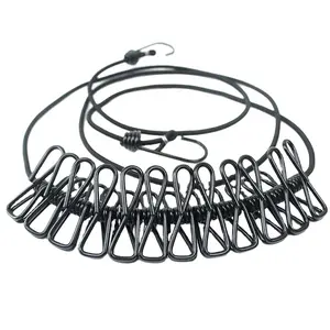 Портативный Открытый бельевой веревки, легко взять с собой затягивающей веревочки ветрозащитные капри для девочек Нескользящие прищепки сушилки для одежды