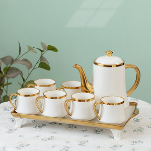 Wholesale tea <b>set</b> packages - luxurious new style, high-end ceramic water <b>cups</b>, teapots and tea <b>cups</b> <b>set</b> - Product Image 2