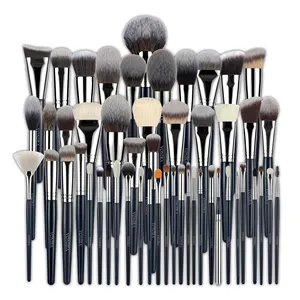 Vonira Luxury Complete 52 Cái Chuyên Nghiệp Makeup Brush Set Nhãn Hiệu Riêng Tùy Chỉnh Logo Màu Xanh Make Up Brushes Với Brass Ferrule