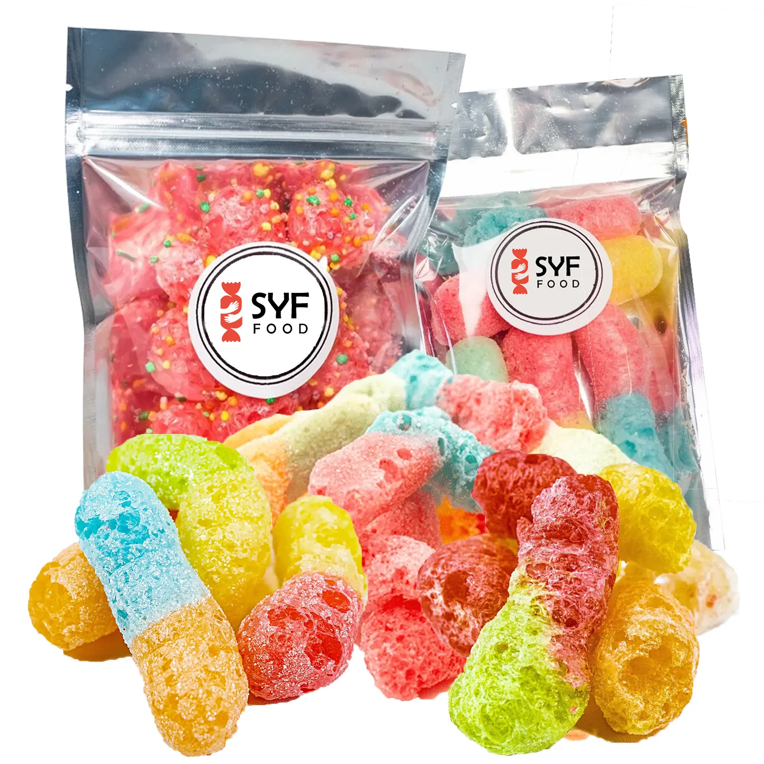 China Vriesdrogen Fabriek Groothandel Custom Bulk/Tas Hoge Kwaliteit Gevriesdroogde Gummy Candy