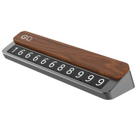 Placa de Matrícula Temporal Personalizada con Logotipo LC para Coche, Letrero Oculto con Número de Teléfono, Tarjeta de Estacionamiento para el Tablero, Accesorios Interiores para Automóvil