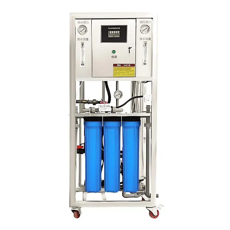 500L/H semplice modello RO impianto di trattamento delle acque macchina con pompa membrana Media per filtrazione e sistema RO per alberghi aziende agricole