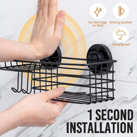 Étagère de salle de bain triangulaire en bambou à double niveau sans perçage, support de shampoing en acier inoxydable, best-seller pour le rangement domestique