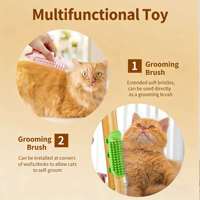 Brosse de toilettage et grattoir réglable en silicone pour chat, avec fonction de massage des coins, pour table, pieds et structure d'escalade WIN-WIN