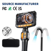 Caméra d'inspection portable 4,3 pouces IPS avec zoom numérique 5X, étanche IP67, pour bougies d'allumage, réparation automobile et endoscope de tuyaux d'égout