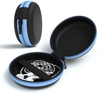 Portable rond EVA matériel écouteur mallette de rangement pour aide auditive fermeture à glissière personnalisée couleur-étui uniquement