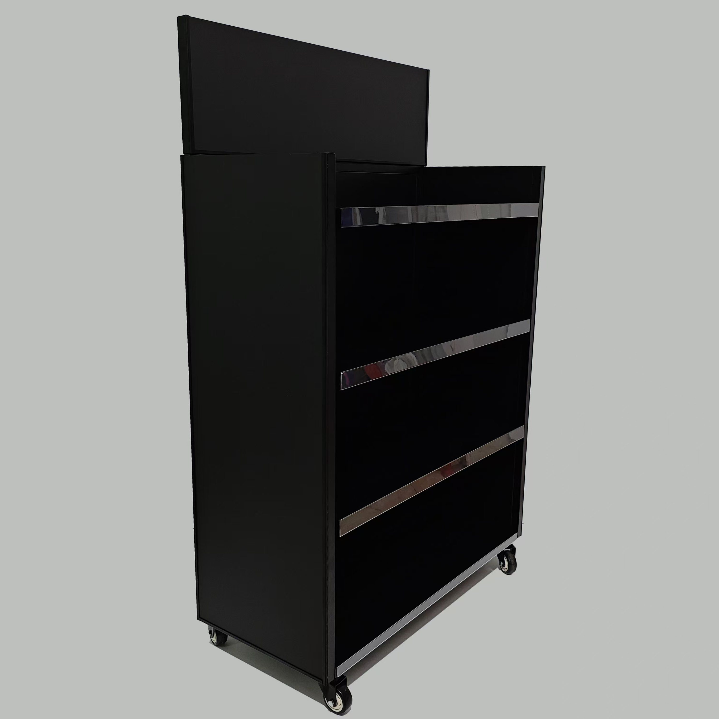 Hardware Tools Display Stand Heavy Duty 4 Tiers Metal Display Racks Detachable Floor Stand Shelf with Caster for Repair Shop — view 3