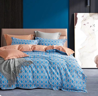 Parure de Lit en Microfibre 100% Polyester Imprimée sur Mesure, Housse de Couette Drap de Lit Tailles Queen et King