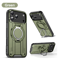 Étui de téléphone magnétique en TPU+PC de qualité militaire avec protection antichute, anneau magnétique intégré et protection complète de l'objectif de l'appareil photo pour la vente en gros