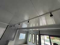 Bureau préfabriqué personnalisé en conteneur, cabine modulaire, bureau de chantier avec façade vitrée en pignon, salle de réunion pour parc industriel