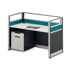 Table d'ordinateur de design d'intérieur démontable pc 4 personnes table de bureau cloison prix des cabines de bureau poste de travail