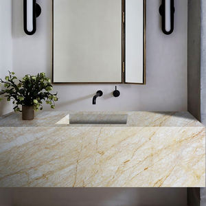 TMZ STONE Grande dalle de marbre doré araignée polie moderne pour comptoirs d'îlot de cuisine - Product Image 3