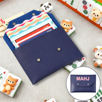 Pochette de rangement JOYSUN en cuir PU pour cartes de Mahjong, design moderne pliable avec boucle magnétique pour une protection optimale – Idéal comme cadeau