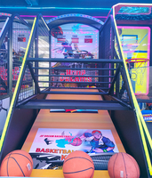 Machine de tir au basket électronique d'arcade à monnayeur pour intérieur, en métal et acrylique, garantie 12 mois, version anglaise, vente en gros