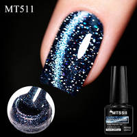 MTSSII 7ml Gel Magnétique Marron Brillant UV LED Soak Off Vernis Gel Cristal Gel Nude Magnétique Effet Œil de Chat pour Ongles