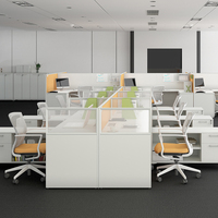 Bureau modulaire moderne poste de travail mobilier commercial table ensemble de bureau dans un style de cabine élégant pour bureau à domicile ou à l'hôpital