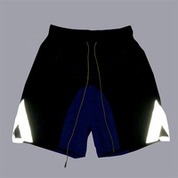 2022 Short en nylon personnalisé 3M cordon réfléchissant Streamer hommes mode Shorts Fitness Shorts Logo personnalisé été tissé tissu