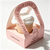 Boîte d'emballage de café en gros en promotion, support de tasse à café personnalisé de haute qualité, boîte à café à l'encre de soja