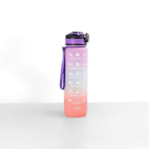 Botella de agua motivacional deportiva de plástico al por mayor con pajita para promoción y entrenamiento - Product Image 2