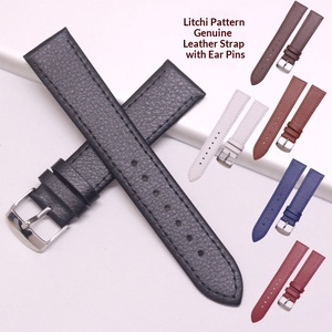 Correa de Reloj de Piel de Becerro Genuina con Patrón de Lichi de Moda Lionorm, Ultrafina y Suave para Hombre, con Hebilla de Metal, Accesorios para Relojes - Product Image 1