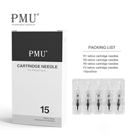 PMU Private Label OE Aiguille de tatouage stérile standard à élimination complète R1/R3/R5/F5/F14/F17 en silicone Caractéristique permanente