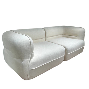 Cream Style Comfortable <strong>Sponge</strong> <strong>Sofa</strong> <strong>for</strong> Small Apartment Living Room Nordic Flannel Cover Beauty Salon Clothing Store Rental - Product Image 4