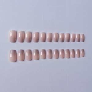 New Arrival 24 Pcs/set Abs Artificial Fingernails Minimalist Medium Almond Shape Gradient White Press <strong>Nails</strong> False <strong>Nails</strong> - Product Image 4