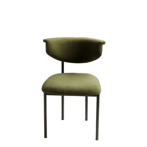 Modern Minimalist Dining Chair With <b>Backrest</b> Solid Color Upholstered Seat For Home Dining Room Adult Use - Product Image 5