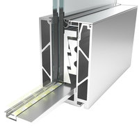 Rampe en verre sans cadre en acier inoxydable et alliage d'aluminium contemporaine pour villa, hôtel, escalier, résistante à l'eau/à la rouille, pour balcon extérieur