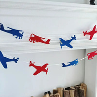 Bannière de fête d'anniversaire sur le thème de l'aviation de retraite de pilote Bannières de feutre de vacances de vie patriotique pour les célébrations d'avion