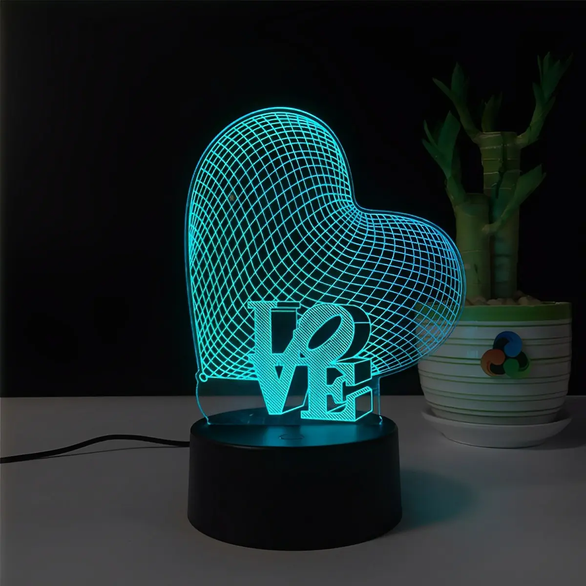 Best Seller LED Love Light Decorative Night Light Acrylic Night Lamp