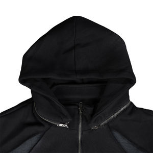 Sudadera con Capucha y Cierre de Cremallera de un Cuarto, Estilo Americano, 100% Algodón, Lavada, con Letras, Talla Grande, para Hombre, Otoño 2025 - Product Image 3