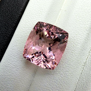 Pierre précieuse naturelle Morganite rose, taille coussin 11x12,60 mm, pierre lâche authentique pour la fabrication de bijoux, pierre précieuse rare - Product Image 1