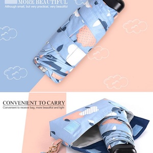 High Quality 5 Fold Mini Umbrella with Custom logo Manual Open UV protection Waterproof Outdoor Advertising Parasol - Product Image 1