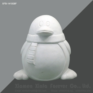Cône en céramique 04, tirelire en forme de pingouin en bisque, peinture DIY, OEM bienvenu - Product Image 4