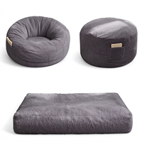 Canapé-lit convertible 3-en-1 en fausse fourrure, design pliable doux et moelleux, adapté aux enfants pour la lecture et la détente
