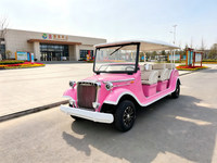 Navette électrique classique puissante et confortable pour plusieurs passagers, système d'alimentation 72V, moteur AC 4 kW, vitesse maximale de 30 km/h pour les attractions touristiques
