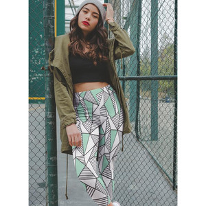 Leggings Ab Lines con blocchi di colore menta - Product Image 1