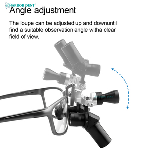 Loupes Chirurgicales Dentaires Ergo <span class=keywords><strong>5x</strong></span> Lentille Optique Haute Définition Loupes Ergo 350-420mm Distance de Travail Réglable avec Lumière LED - Product Image 3