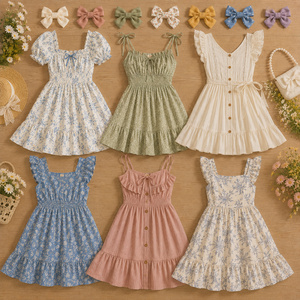 Vestido Infantil Estilo Pastoral, Vestido Fino de Verano para Niñas, Surtido Aleatorio, Venta al por Mayor y Envío Combinado - Product Image 1
