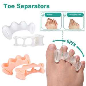 Al por mayor: Separador de dedos para la eversion del pulgar y dedos superpuestos, para sandalias, chanclas y almohadillas para el antepié de cuatro orificios - Product Image 6