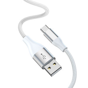 Cavo USB 2.<span class=keywords><strong>0</strong></span> <span class=keywords><strong>a</strong></span> USB-C in Alluminio Premium, 5V 3A, Alta Velocità 480Mbps, Cavo di Ricarica Intrecciato in Cotone - Product Image 3