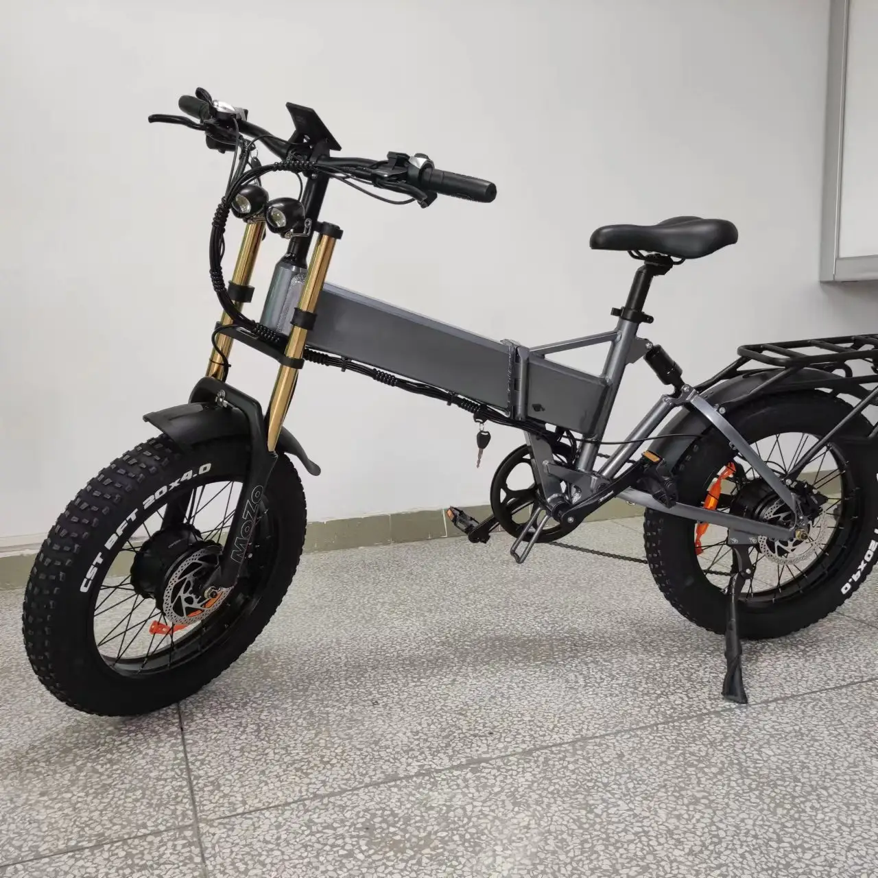 محرك مزدوج 20 بوصة x4.0 عجلة 48 فولت/21Ah E-bike ، دراجة كهربائية عالية الطاقة قابلة للطي الإطارات الدهنية دراجة كهربائية