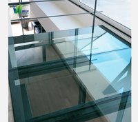 Plancher en verre professionnel en verre trempé laminé isolation thermique en gros, résistant aux chocs, incassable, installation facile