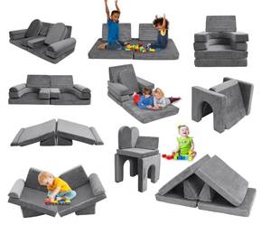 Disian Kids Modular Cushion Children's <b>Play</b> <b>Sofa</b> Compressed Folding <b>Sofa</b> Bed for Small Spaces - Product Image 2