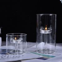 Европейский романтический подсвечник ручной работы из высокопрочного боросиликатного стекла для дома, свадьбы, праздничного декора