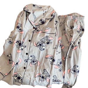 Set <span class=keywords><strong>Pigiama</strong></span> All'ingrosso a Maniche Lunghe con Personaggio Stitch Stile Cartone Animato, <span class=keywords><strong>Pigiama</strong></span> Kawaii di Stitch per Ragazze e Signore, Completo Casual Carino per il Tempo Libero - Product Image 5
