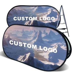 Portable Custom Exhibition Golf Oval Popup Pop up a <b>Frame</b> Banner - Product Image 5